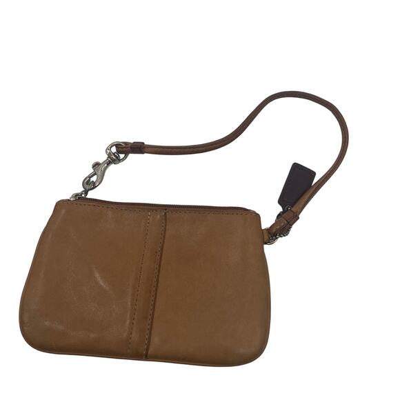 Coach Handbags - Coach tan leather wristlet